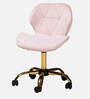 Oganza Guest Chair In Pink Velvet Finish