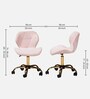 Oganza Guest Chair In Pink Velvet Finish