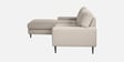 Ohana Velvet RHS Sectional Sofa In Camel Beige Finish