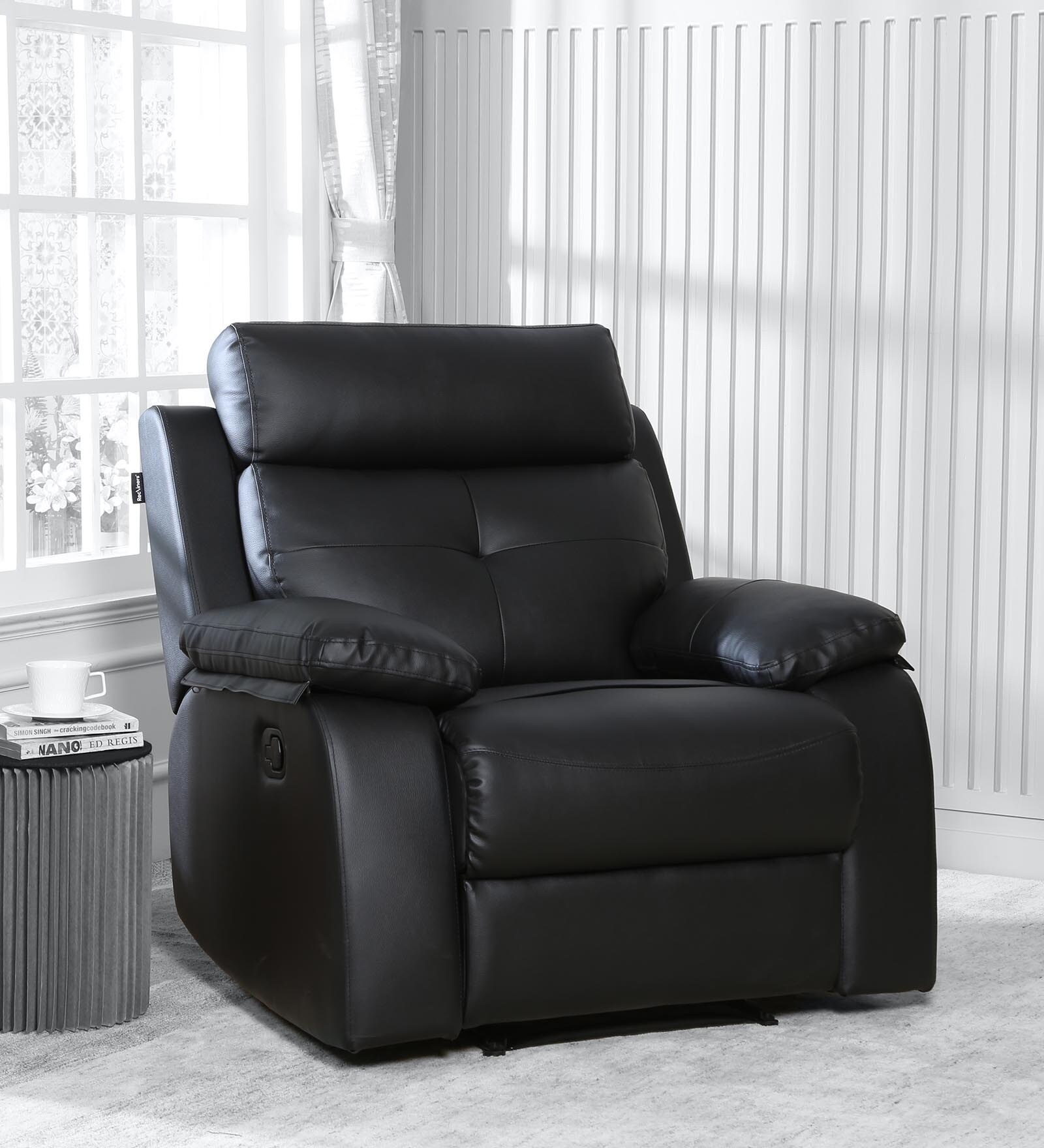 Ohio 1 Seater Recliner in Black Colour