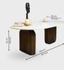 Ohana Natural Marble Minimalist Centre Table In Brown Finish