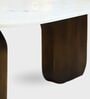 Ohana Natural Marble Minimalist Centre Table In Brown Finish