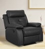 Ohio Leatherette 1 Seater Manual Recliner In Black Colour