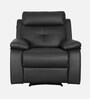Ohio Leatherette 1 Seater Manual Recliner In Black Colour