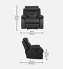 Ohio Leatherette 1 Seater Manual Recliner In Black Colour