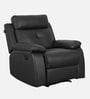 Ohio Leatherette 1 Seater Manual Recliner In Black Colour