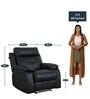 Ohio 1 Seater Recliner in Black Colour