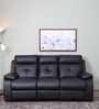 Ohio 3 Seater Recliner in Black Colour