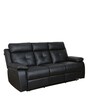 Ohio 3 Seater Recliner in Black Colour