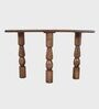 Ohm Wooden Console Table In Chestnut Colour