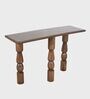 Ohm Wooden Console Table In Chestnut Colour