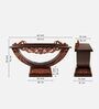 Ohsio Solid Wood Console Table In Brown Gold Finish