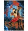 Oil Paint Western Dance Red Canvas Teakwood And MDF Framed Art Print