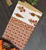 Oil Yellow Madhuban Floral Waffle Cotton 250 GSM Bath & Hand Towel Set