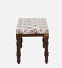 Ojal Upholstered Bench Set In Provincial Teak Finish