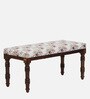 Ojal Upholstered Bench Set In Provincial Teak Finish