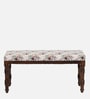 Ojal Upholstered Bench Set In Provincial Teak Finish