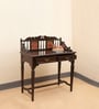 Ojasa Teak Wood Writing Table in Walnut Finish