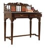 Ojasa Teak Wood Writing Table in Walnut Finish