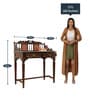 Ojasa Teak Wood Writing Table in Walnut Finish