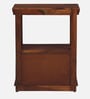 Ojaswi Sheesham Wood End Table in Scratch Resistant Honey Oak Finish With Drawers