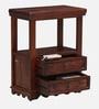 Ojaswi Sheesham Wood End Table in Scratch Resistant Honey Oak Finish With Drawers