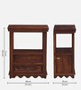Ojaswi Sheesham Wood End Table in Scratch Resistant Honey Oak Finish With Drawers
