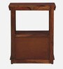 Ojaswi Sheesham Wood End Table in Scratch Resistant Honey Oak Finish With Drawers