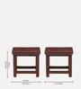 Ojaswi Sheesham Wood Nest Of Tables In Honey Oak Finish