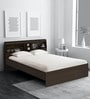 Okinawa King Size Bed in Chocolate Finish with Box Storage