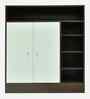 Okta Shoe Cabinet  In Dark Agacia With Ceramic White
