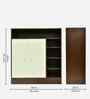 Okta Shoe Cabinet  In Dark New Sawcut With Ceramic White