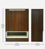 Manhattan Shoe Cabinet in Dark Agacia With Ceramic White