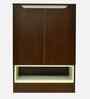 Manhattan Shoe Cabinet in Dark New Sawcut With Ceramic White
