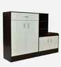 Portland Shoe Cabinet With Seating With Ceramic White