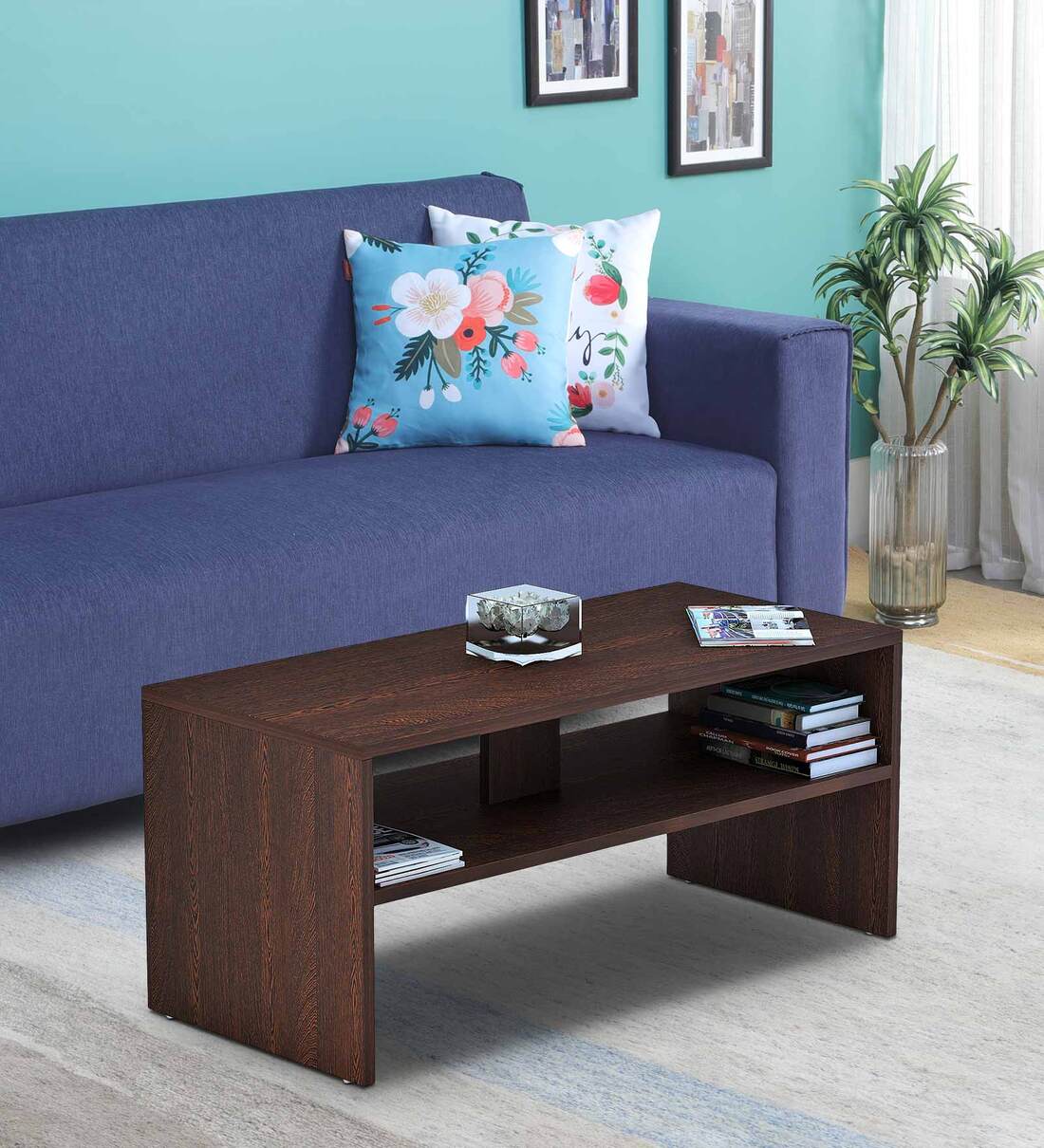 Buy Oliver Coffee Table in Wenge Finish By bluewud Online Modern