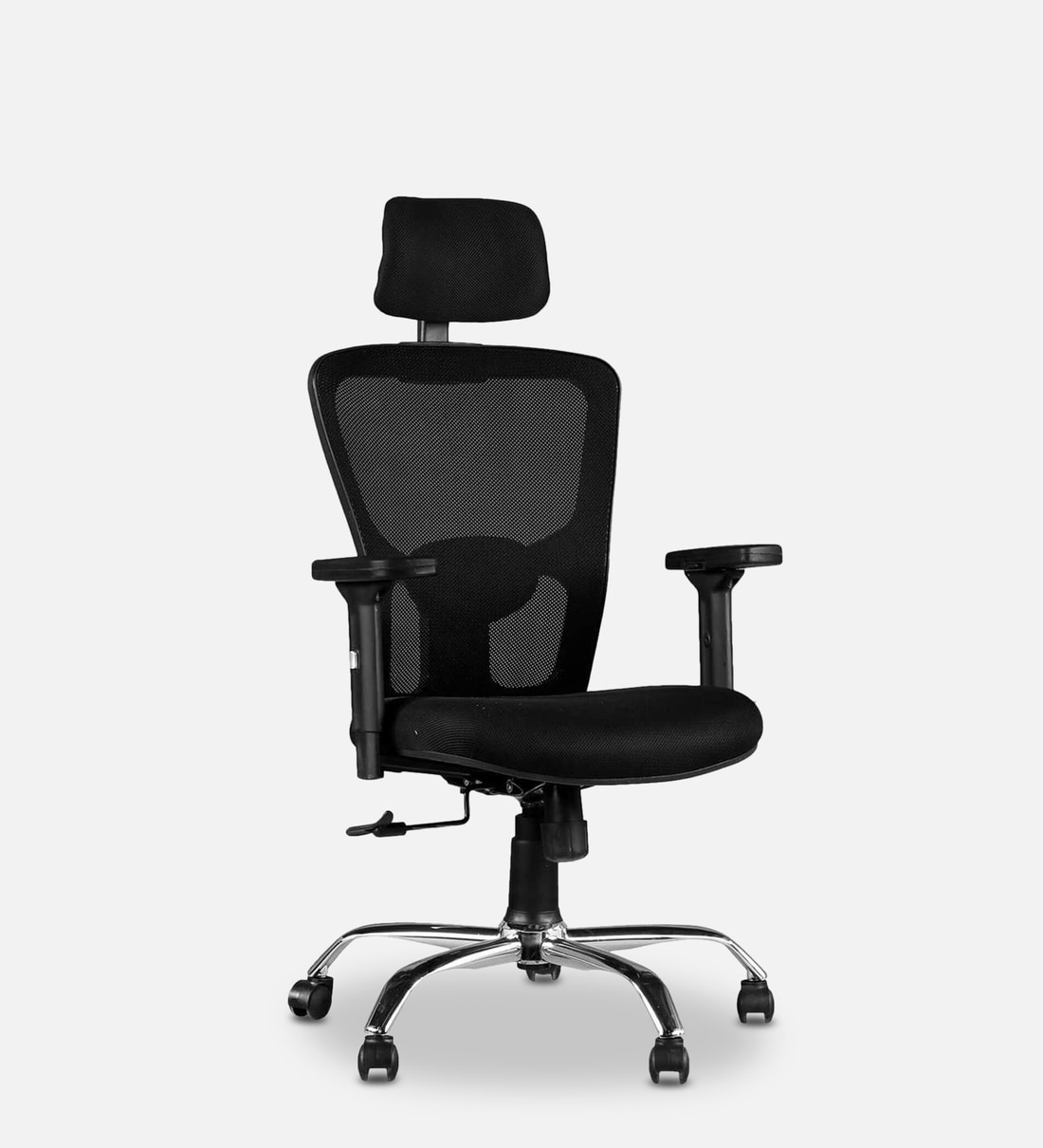 Buy Olivia Ergonomic Chair in Chrome Black Colour at 68 OFF by