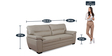 Olaf Fabric 3 Seater Sofa in Beige Colour
