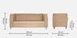Olibia Fabric 3 Seater Sofa In Light French Beige Colour