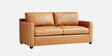 Olive Leatherette 2 Seater Sofa In Tan Colour