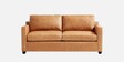 Olive Leatherette 2 Seater Sofa In Tan Colour
