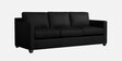 Olive Leatherette 3 Seater Sofa In Black Colour