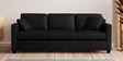 Olive Leatherette 3 Seater Sofa In Black Colour
