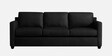 Olive Leatherette 3 Seater Sofa In Black Colour