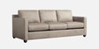 Olive Leatherette 3 Seater Sofa In Ivory Tusk Colour