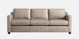 Olive Leatherette 3 Seater Sofa In Ivory Tusk Colour