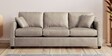 Olive Leatherette 3 Seater Sofa In Ivory Tusk Colour