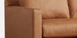 Olive Leatherette 3 Seater Sofa In Tan Colour