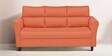 Oliver Fabric 3 Seater Sofa In Rust Colour