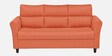 Oliver Fabric 3 Seater Sofa In Rust Colour